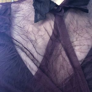 Transparent blouse burgundy